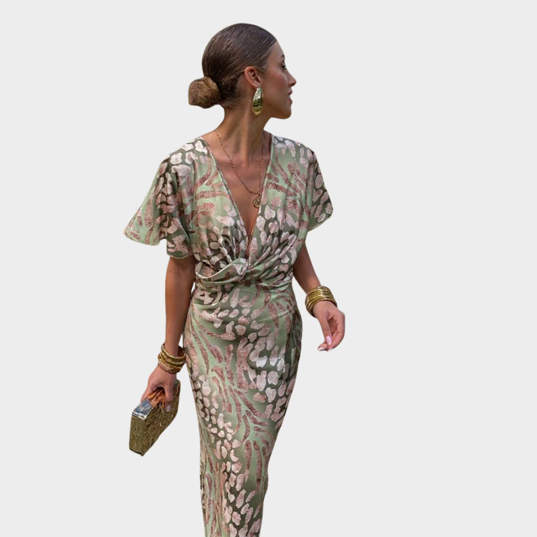 Faviana - Vestido midi en tonos cobrizos